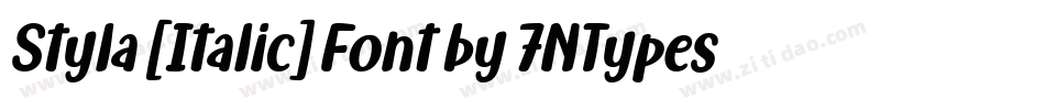 Styla [Italic] Font by 7NTypes字体转换
